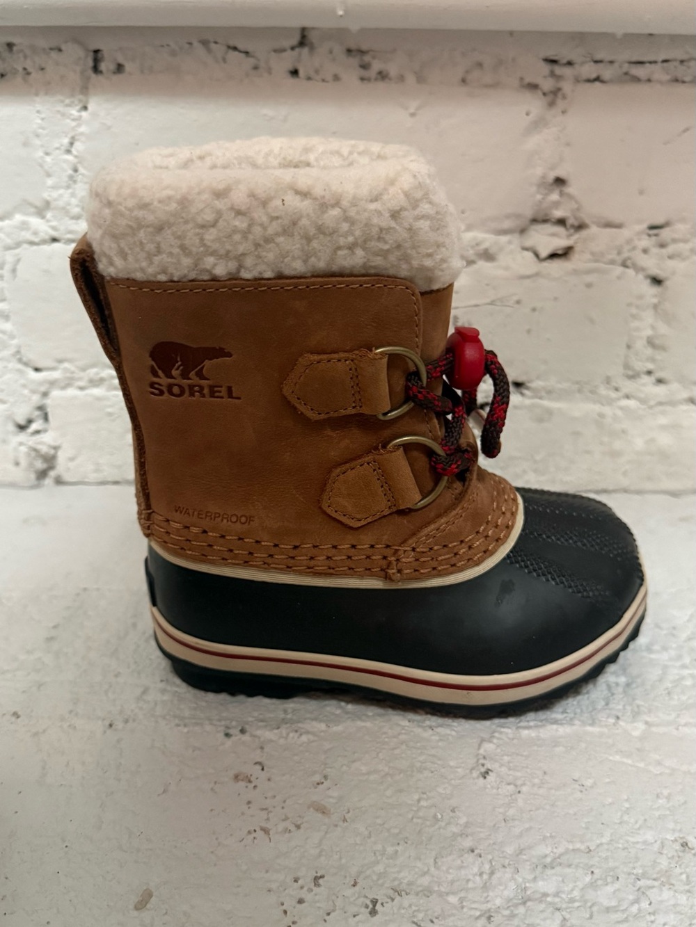 SOREL Toddler Waterproof Winter Boot in Brown and Black